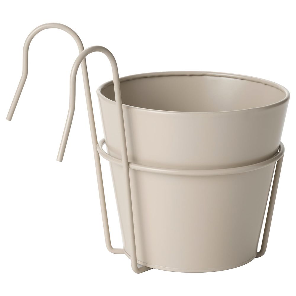 Кашпо с держателем, для дома, улицы бежевый 15 см IKEA VITLÖK ВИТЛОК 104.757.76 - фото 1