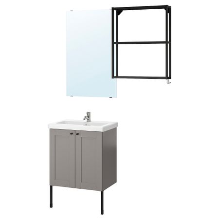 Комплект мебели для ванной,11 предмета, 64x43x87 cm IKEA TVÄLLEN ЛЕН ТВЭЛЛЕН, BEGIVENHET БЕГИВЕНХЕТ 194.798.50