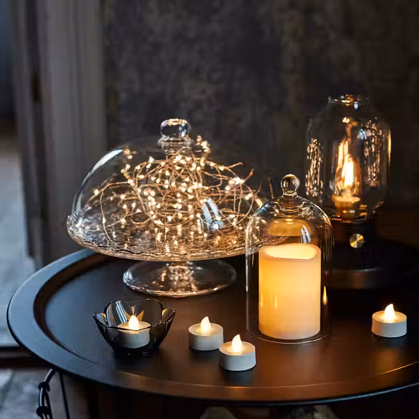 ARV BRÖLLOP Сервировочная подставка с крышкой - прозрачное стекло 29 см - схема-чертеж с размерами