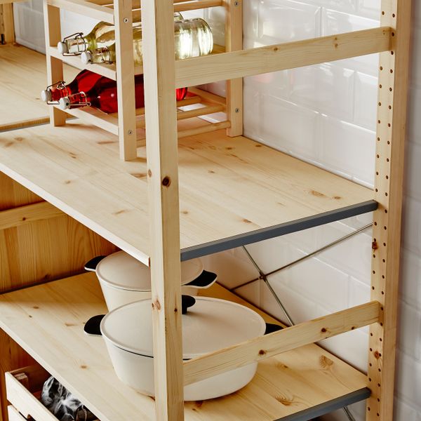 4 секции/полки, сосна 344x50x179 см IKEA IVAR ИВАР 893.149.26 - схема-чертеж с размерами