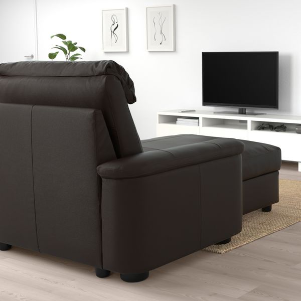 3-местный диван-кровать, с козеткой/Гранн/Бумстад темно-коричневый IKEA LIDHULT ЛИДГУЛЬТ 692.660.78 - фото 4