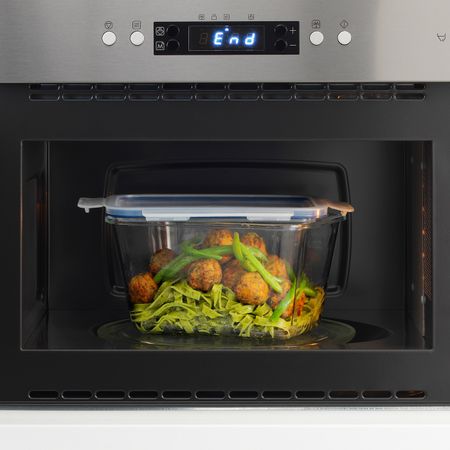Контейнер для продуктов с крышкой, прямоугольной формы стекло/пластик 1.8 л IKEA IKEA 365+ ИКЕА/365+ 792.690.76