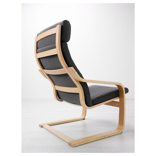 Кресло ПОЭНГ, дубовый шпон, Финнста серый - фото 3