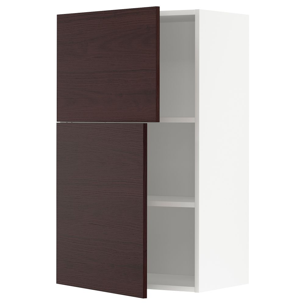 Навесной шкаф с полками, 2 дверцы, 60x100 cm IKEA METOD МЕТОД 894.548.94 - фото 1