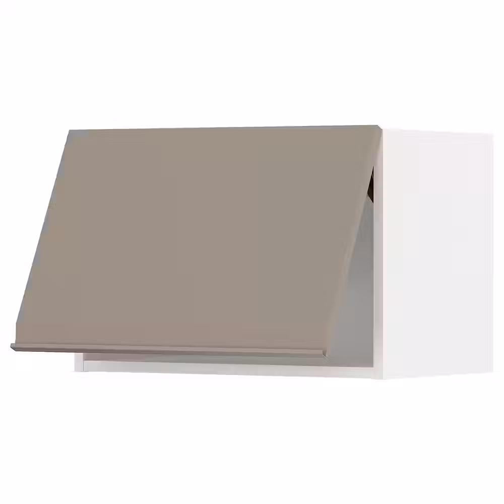 METOD Горизонтальный навесной шкаф - белый/Upplöv матовый темно-бежевый 60x40 см - фото 1