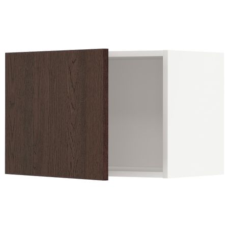 Навесной шкаф, белый/Синарп коричневый 60x40 см IKEA METOD МЕТОД 694.466.16