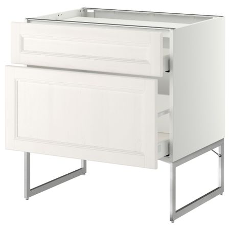 Напольный шкаф, 2 фронтальных панели, 3 ящика МЕТОД / МАКСИМЕРА, белый, Лаксарби белый