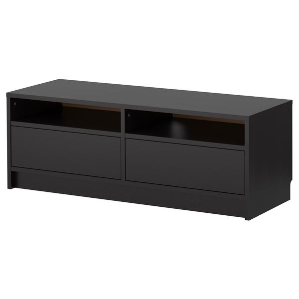 Тумба под ТВ БЕННУ, черно-коричневый (120x39x42 см) - схема-чертеж с размерами