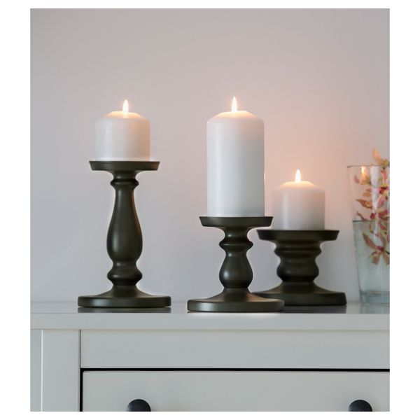 Подсвечник для формовой свечи ЭРСЕТТА, серый (13 см) - схема-чертеж с размерами