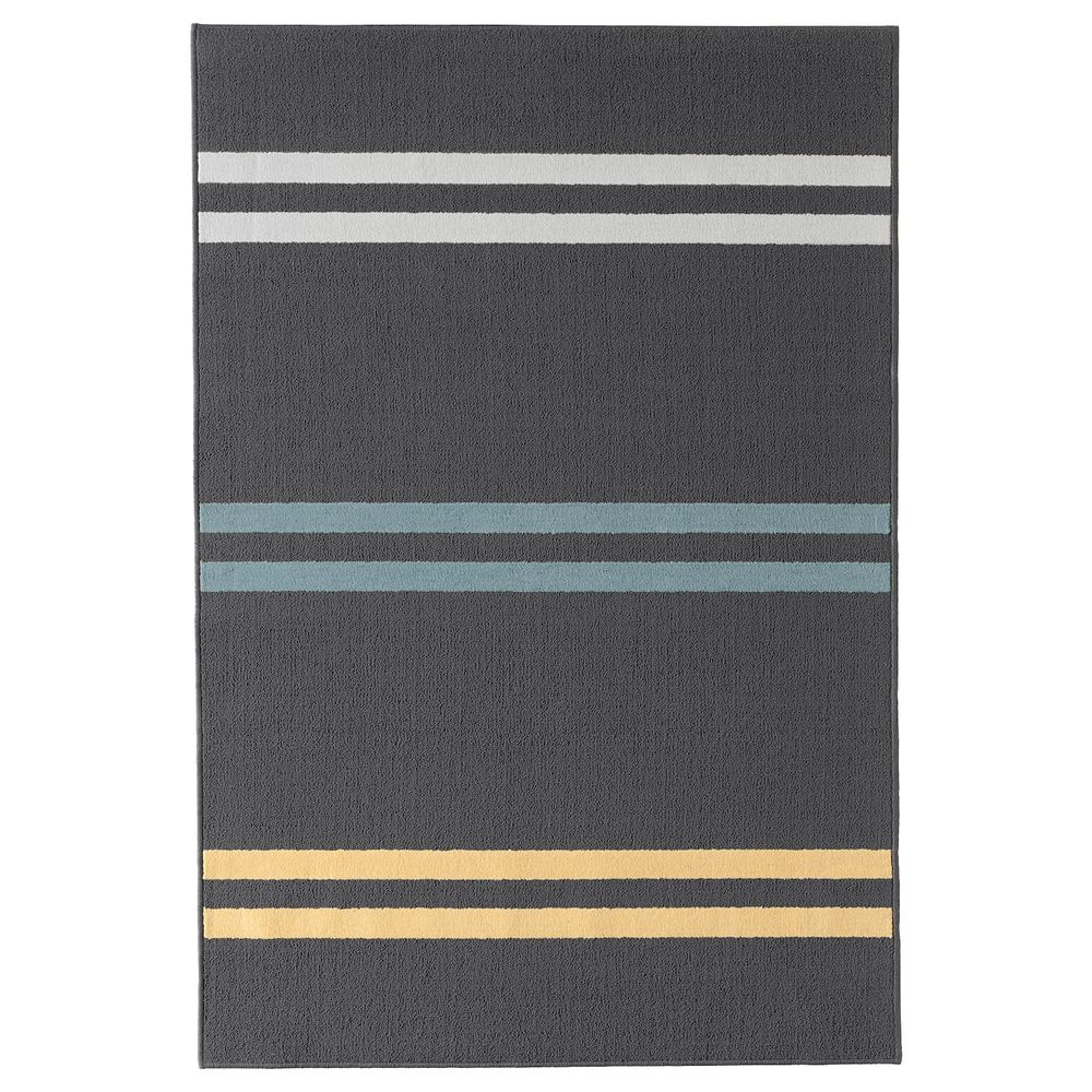 Ковер, короткий ворс, черный, разноцветный 120x180 см IKEA ШЕЛЬДЕ 103.914.80 - фото 1