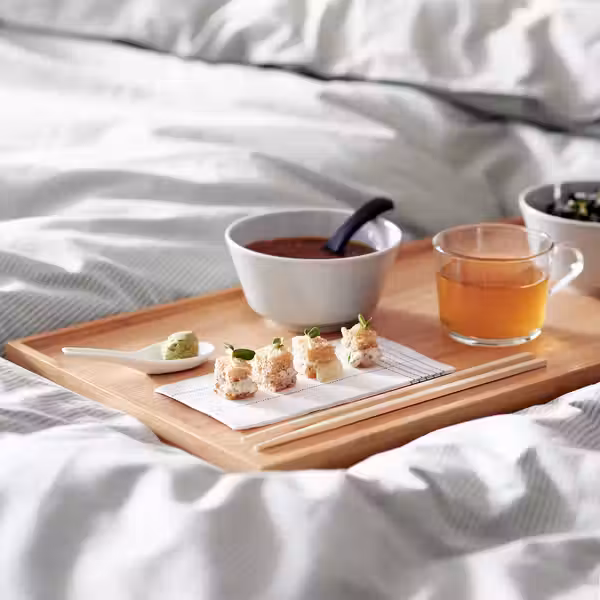 RESGODS Поднос на ножках - бамбук - схема-чертеж с размерами