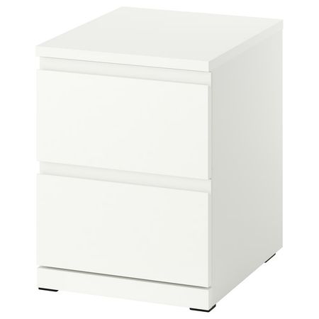 STORKLINTA Комод с 2 ящиками - белый/с 2 ящиками 40x50x53 см