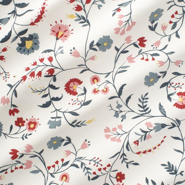 Ткань, белый/с цветочным орнаментом 150 см IKEA KALKBRÄKEN КАЛЬКБРЭКЕН 804.728.16 - схема-чертеж с размерами