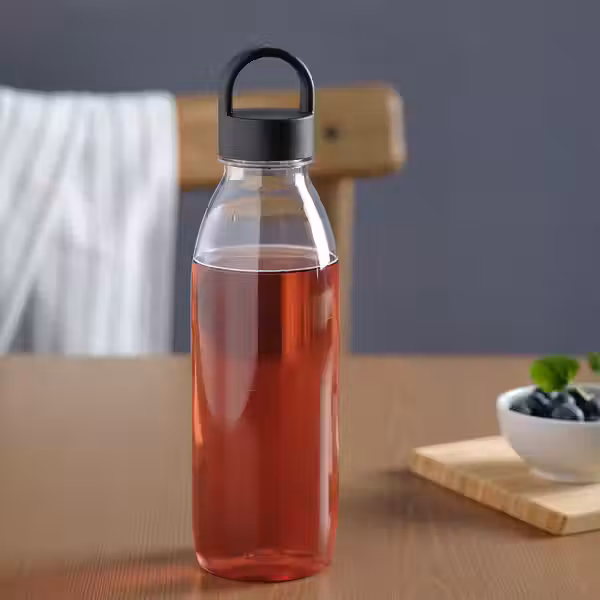 IKEA 365+ Бутылка для воды - в полоску/темно-серый 0.7 л - фото 6