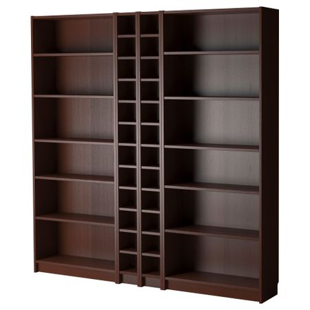 Стеллаж БИЛЛИ / ГНЕДБИ, классический коричневый (200x202x28 см)