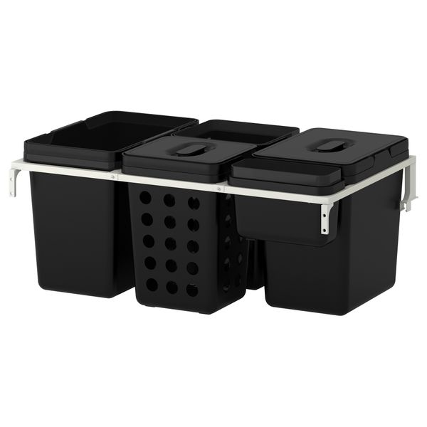 Мусорные контейнеры для шкафа ВАРЬЕРА / УТРУСТА (80 см 72 л) - схема-чертеж с размерами