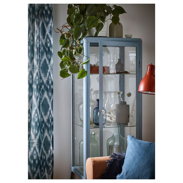 Шкаф-витрина, синий 57x150 см IKEA ФАБРИКОР 604.090.34 - фото 3