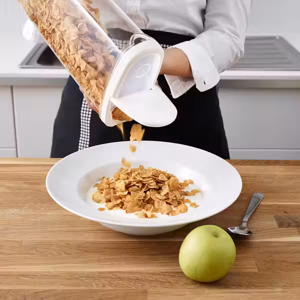 IKEA 365+ Контейнер+крышка д/сухих продуктов - прозрачный/белый 2.3 л - фото 2