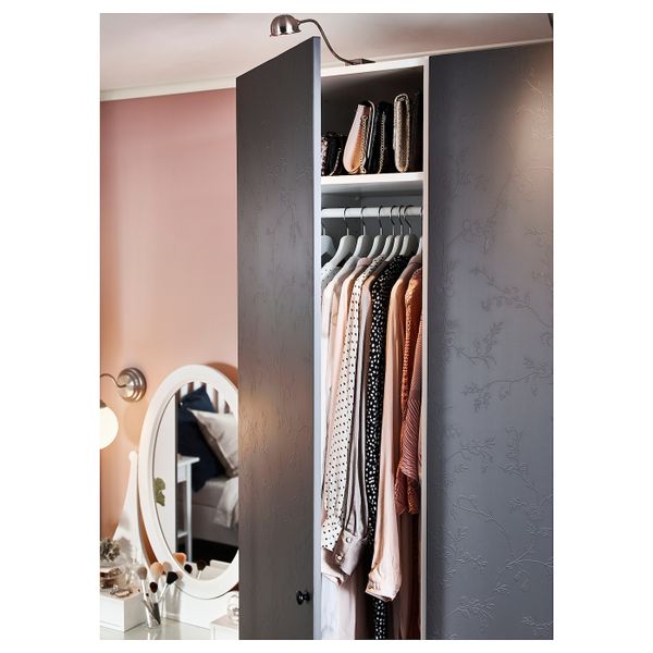 Дверца с петлями, темно-серый 50x229 см IKEA ФЛОРНЕС 592.761.10 - фото 5