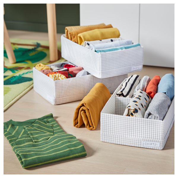 Ящик с отделениями, белый, серый 20x34x10 см IKEA СТУК 503.682.08 - фото 5