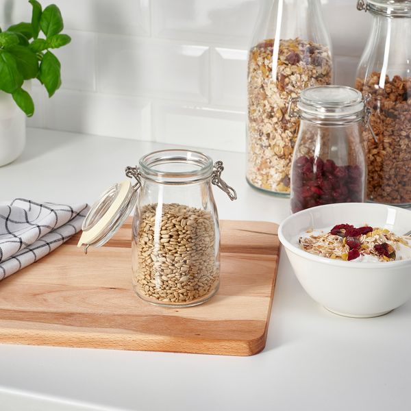 Банка с крышкой, в форме бутылки, прозрачное стекло, 0.4 л IKEA KORKEN КОРКЕН 905.413.67 - фото 4