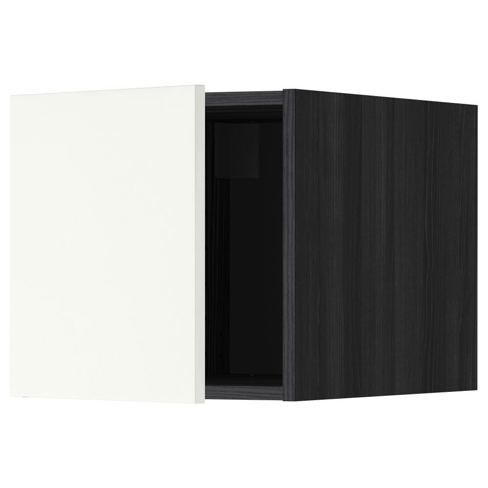 Верхний шкаф МЕТОД, черный, Хэггеби белый (40x40 см) - схема-чертеж с размерами