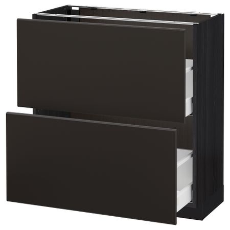 Напольный шкаф с 2 ящиками, 80x37 cm IKEA METOD МЕТОД, MAXIMERA МАКСИМЕРА 892.125.41