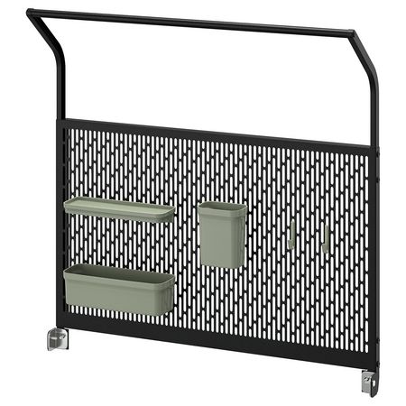 GRILLSKÄR Задняя панель для садовой кухни - чёрный 86x87 см