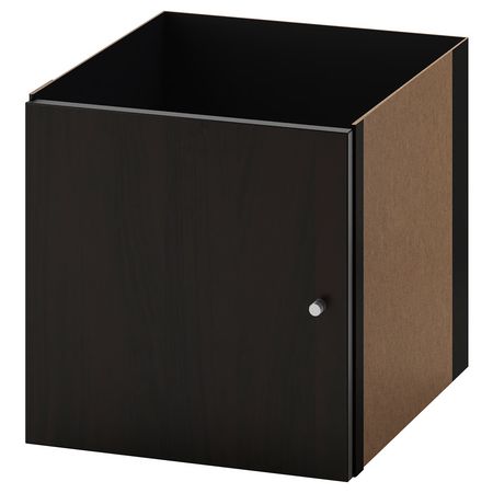 KALLAX Вставка с дверцей - черно-коричневый 33x33 см