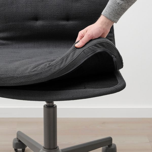 Конференц-стул, на колесиках, Naggen темно-серый IKEA MULLFHATTEFJÄLL ХАТТЕФЬЕЛЛЬET МУЛЛЬФЬЕЛЛЕТ 193.998.15 - фото 9