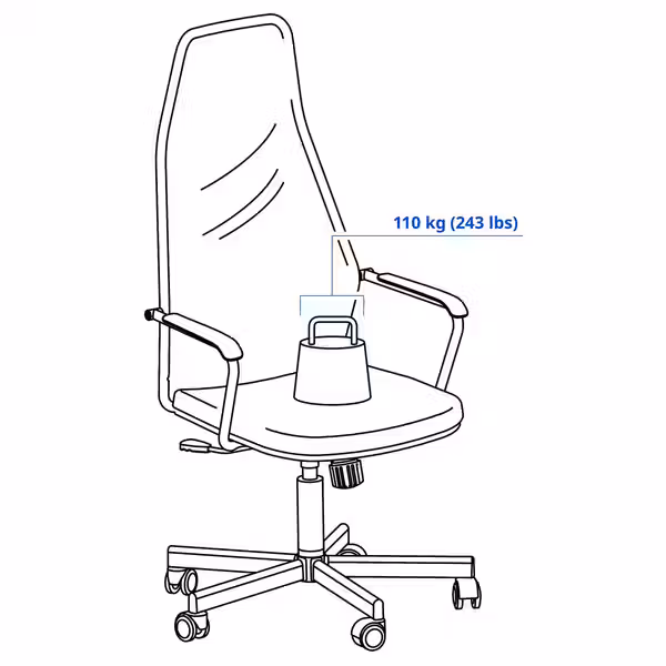 HUVUDSPELARE ХУВУДСПЕЛАРЕ Стул для геймеров - чёрный - фото 3