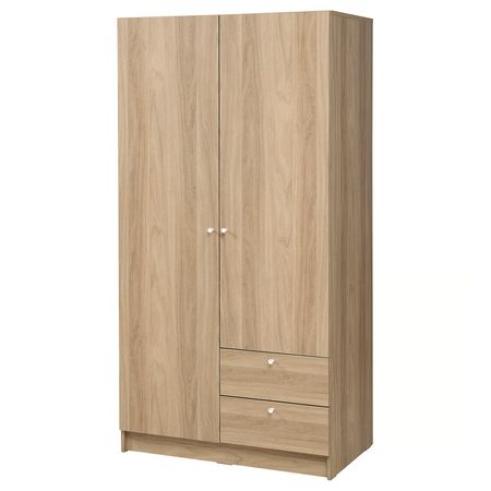 VILHATTEN Гардероб с 2 дверьми и 2 ящиками - под дуб 98x57x190 см