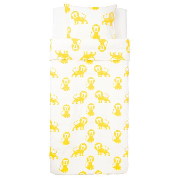 Пододеяльник и 1 наволочка, лев, желтый 150x200/50x70 см IKEA ДЬЮНГЕЛЬСКОГ 903.937.29 - фото 2