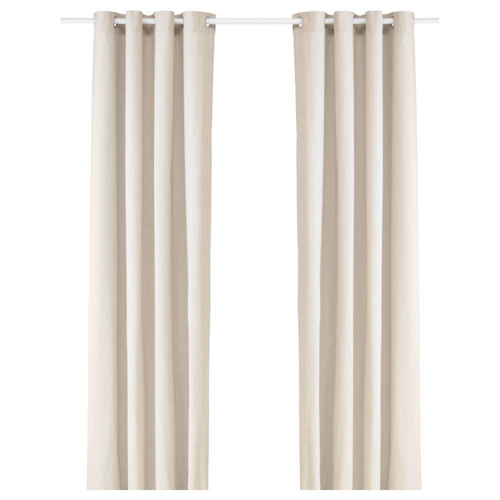 Гардины, 1 пара САНЕЛА, светло-бежевый (140x300 см) - фото 1