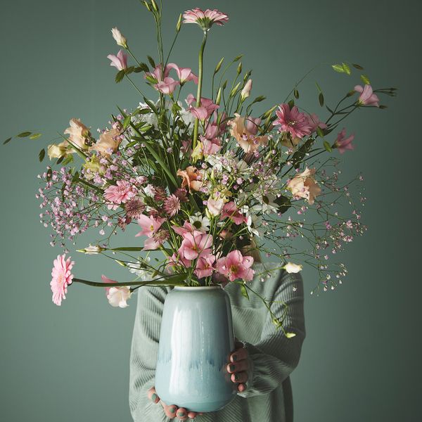 Ваза, синий 21 см IKEA ЛИВСВЕРК 704.422.88 - фото 2