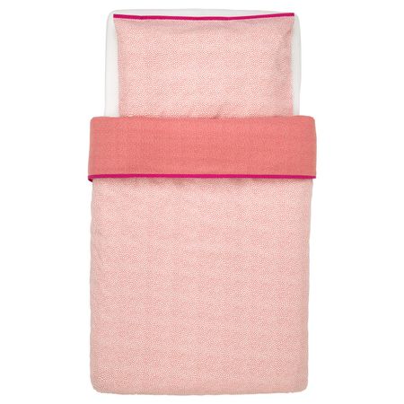 Пододеяльник, наволочка для/кроватки, красный 110x125/35x55 см IKEA КЛЭММИГ 703.730.01