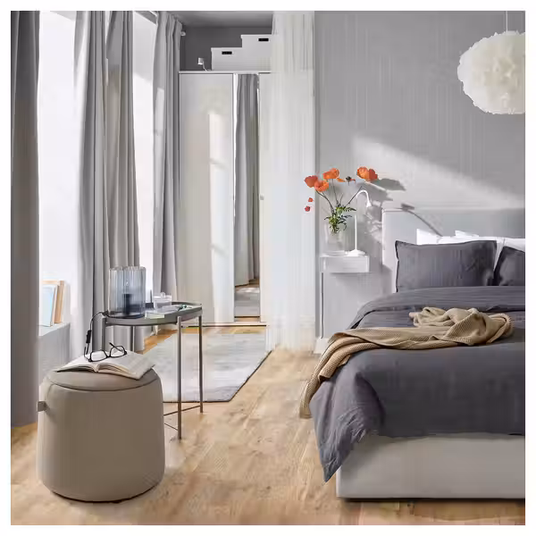 JÄRRESTAD ЙЭРРЕСТАД Пуф - с отделением для хранения/Tonerud темно-бежевый - фото 3