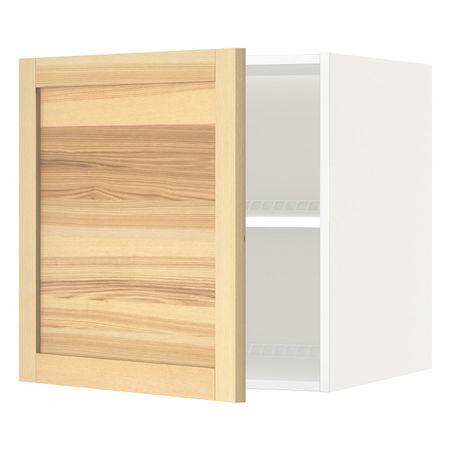 Верхний шкаф на холодильник/морозильн, белый/Торхэмн ясень 60x60 см IKEA METOD МЕТОД 492.259.70