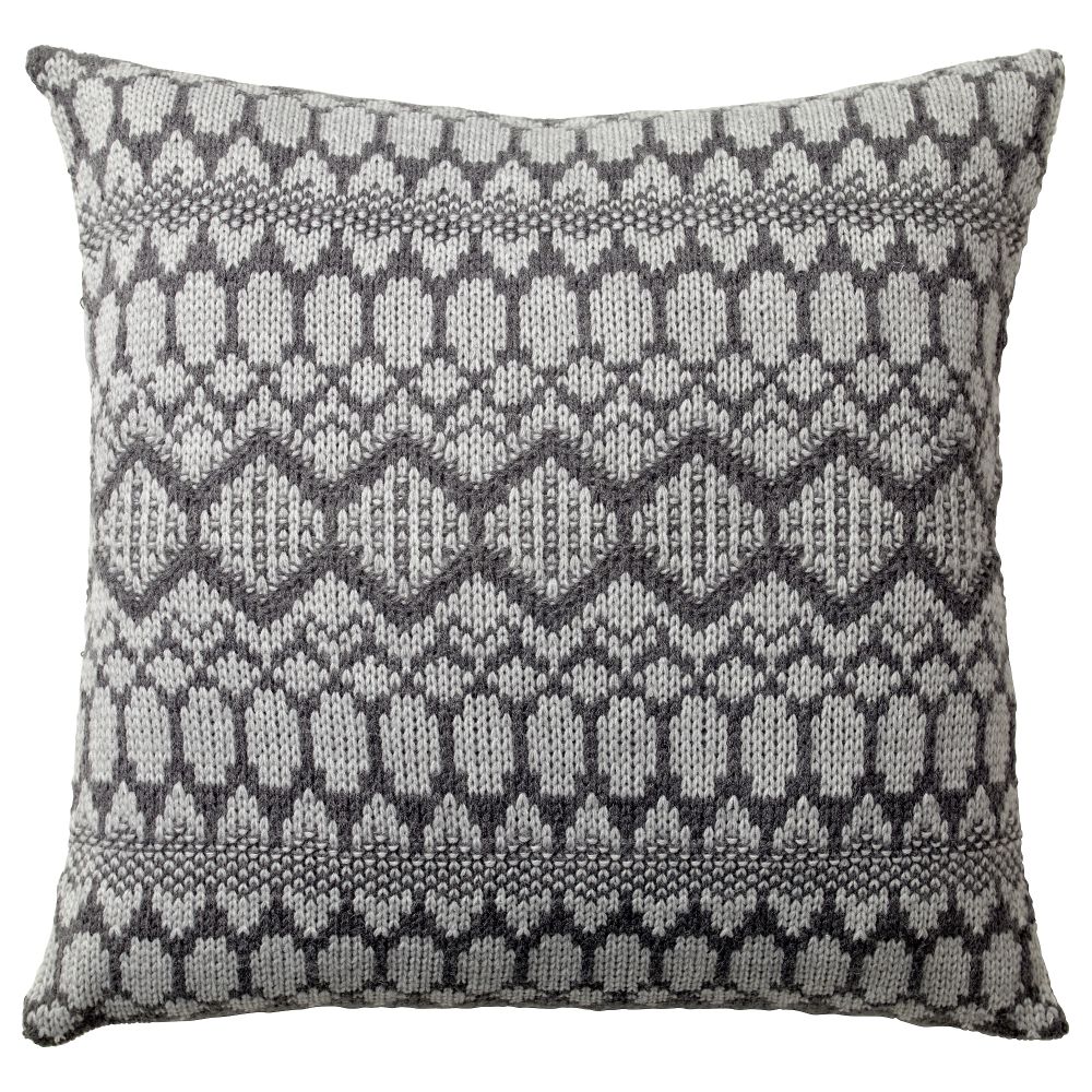 Подушка ВИНТЕР 2017, серый, вязаный (50x50 см) - фото 1