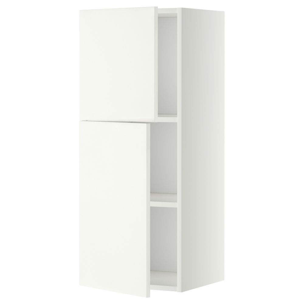 Навесной шкаф с полками, 2 дверцы МЕТОД, белый, Хэггеби белый - схема-чертеж с размерами