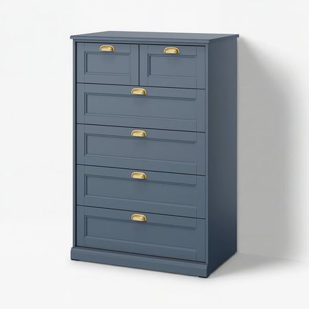FÅGELFJÄLLET Комод с 6 ящиками - серо-синий темный 82x51x123 см