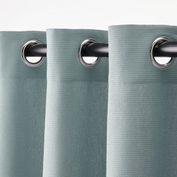 Гардины, 2 шт., голубой 145x300 см IKEA MOALINA МОАЛИНА 404.910.63 - фото 3
