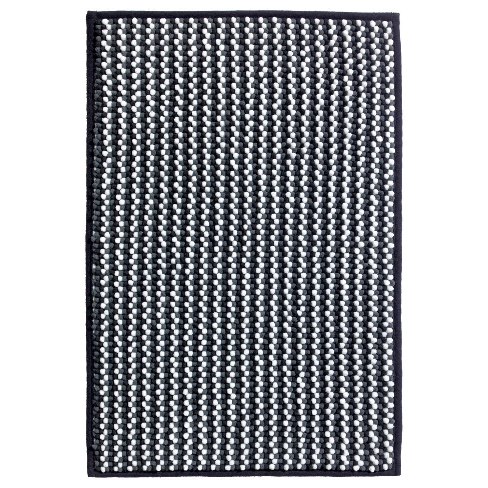 Коврик для ванной ИГГШЁН, черный/белый, серый (40x60 см) - фото 1