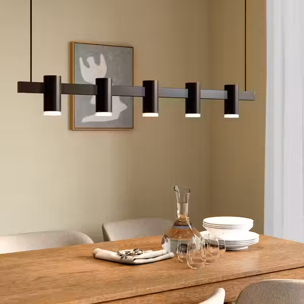 KRANSALG Подвесной светильник с 5 плафонами - чёрный 113 см - фото 2