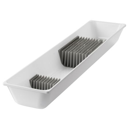 Подставка для ножей ВАРЬЕРА, глянцевый белый (10x50 см)