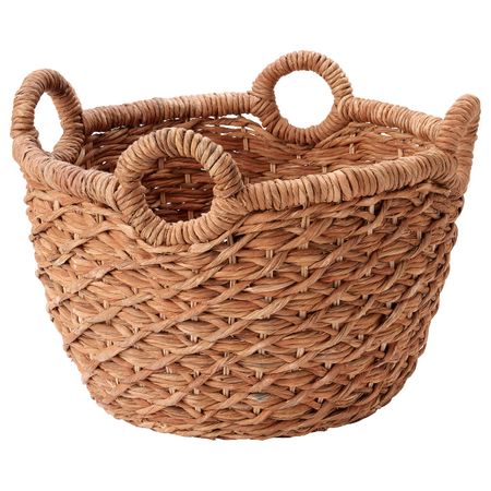 Корзина, коричневый/пальма Нипа 57x57x40 см IKEA LUSTIGKURRE ЛУСТИГКЮРРЕ 504.574.12