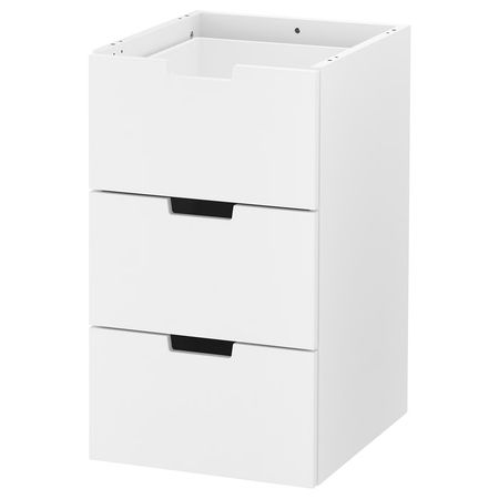 NORDLI Модульный комод с 3 ящиками - белый 40x68 см