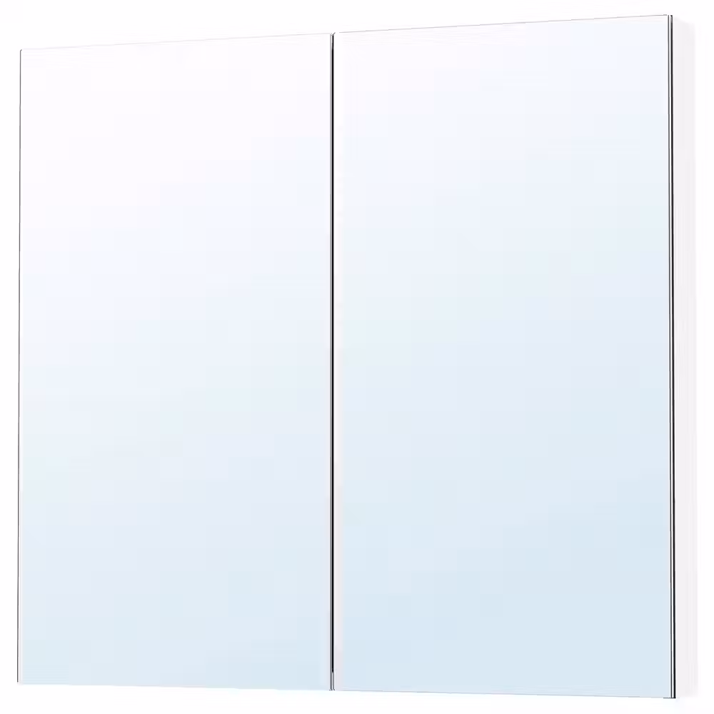 LETTAN Зеркальный шкаф с дверцами - зеркальный эффект/зеркальное стекло 100x15x95 см - фото 1