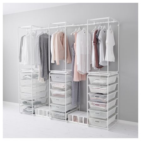 Рама, сетчатые корзины, штанга АЛЬГОТ, белый (199-239x60x201 см)