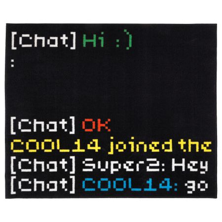 Ковер, безворсовый ЛЕВАНДЕ, черный (133x160 см)